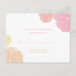 Tarjetas RSVP de Boda Floral Ombre Pastel