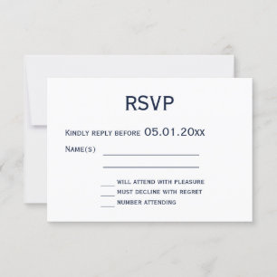 Tarjetas RSVP de Boda Gay Azul Y Blanca