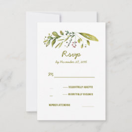 Tarjetas RSVP de boda inspiradas en la naturaleza