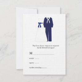 Tarjetas RSVP de boda militar