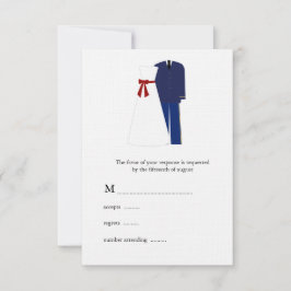 Tarjetas RSVP de boda militar