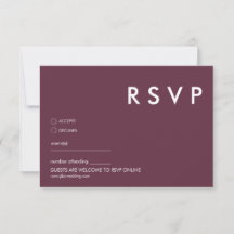 Tarjetas RSVP de boda minimalista