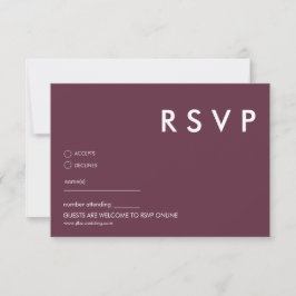 Tarjetas RSVP de boda minimalista