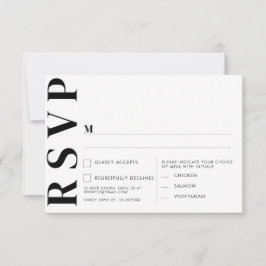 Tarjetas RSVP de boda minimalista