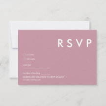 Tarjetas RSVP de boda minimalista
