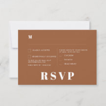 Tarjetas RSVP de boda minimalista