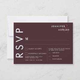 Tarjetas RSVP de boda minimalista