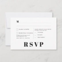 Tarjetas RSVP de boda minimalista