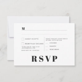 Tarjetas RSVP de boda minimalista
