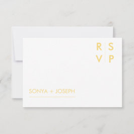Tarjetas RSVP de boda minimalista
