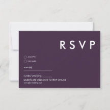Tarjetas RSVP de boda minimalista