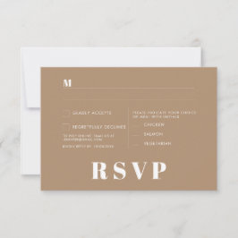Tarjetas RSVP de boda minimalista