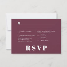 Tarjetas RSVP de boda minimalista