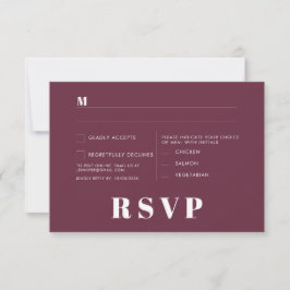 Tarjetas RSVP de boda minimalista