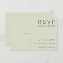 Tarjetas RSVP de boda minimalista