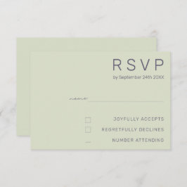 Tarjetas RSVP de boda minimalista