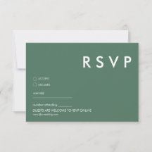 Tarjetas RSVP de boda minimalista