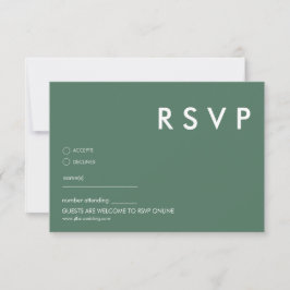 Tarjetas RSVP de boda minimalista