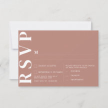 Tarjetas RSVP de boda minimalista