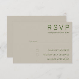 Tarjetas RSVP de boda minimalista