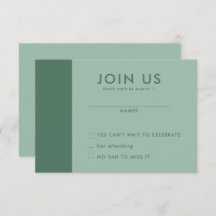 Tarjetas RSVP de boda minimalista