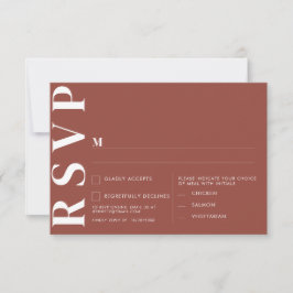 Tarjetas RSVP de boda minimalista