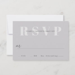 Tarjetas RSVP de boda minimalista