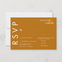 Tarjetas RSVP de boda minimalista