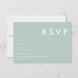 Tarjetas RSVP de boda minimalista