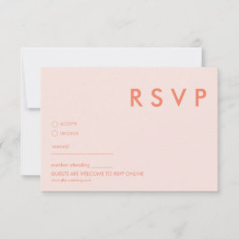 Tarjetas RSVP de boda minimalista