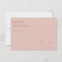 Tarjetas RSVP de boda minimalista