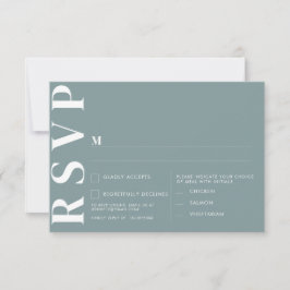 Tarjetas RSVP de boda minimalista