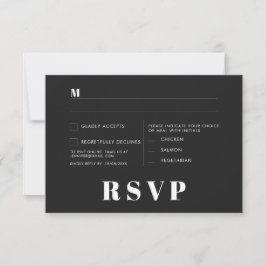 Tarjetas RSVP de boda minimalista