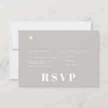 Tarjetas RSVP de boda minimalista