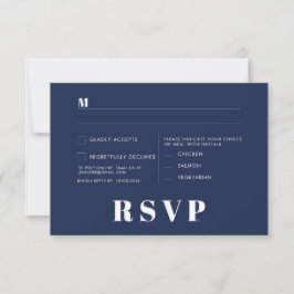Tarjetas RSVP de boda minimalista