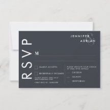 Tarjetas RSVP de boda minimalista