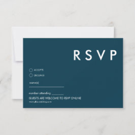 Tarjetas RSVP de boda minimalista