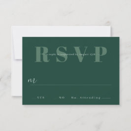 Tarjetas RSVP de boda minimalista