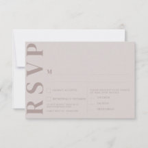 Tarjetas RSVP de boda minimalista