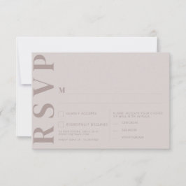 Tarjetas RSVP de boda minimalista