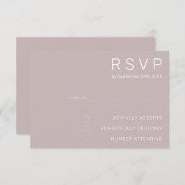 Tarjetas RSVP de boda minimalista