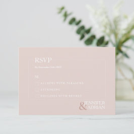 Tarjetas RSVP de boda minimalista