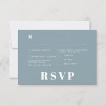 Tarjetas RSVP de boda minimalista