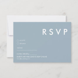 Tarjetas RSVP de boda minimalista