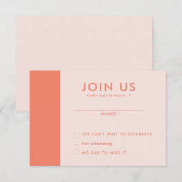 Tarjetas RSVP de boda minimalista