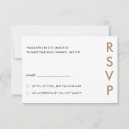 Tarjetas RSVP de boda minimalista