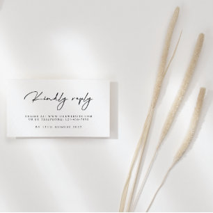 Tarjetas RSVP de boda Minimalista moderna