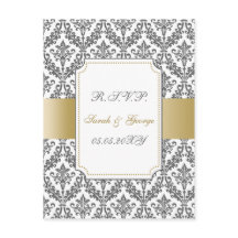 tarjetas rsvp de boda mod dorada