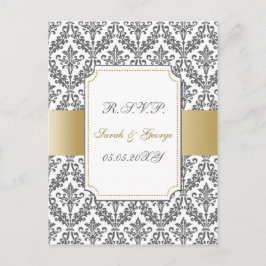 tarjetas rsvp de boda mod dorada