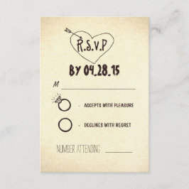tarjetas RSVP de boda moderna y creativa